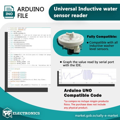 Imagen de Lector universal de sensores de agua inductivo de lavadoras (Código INO)