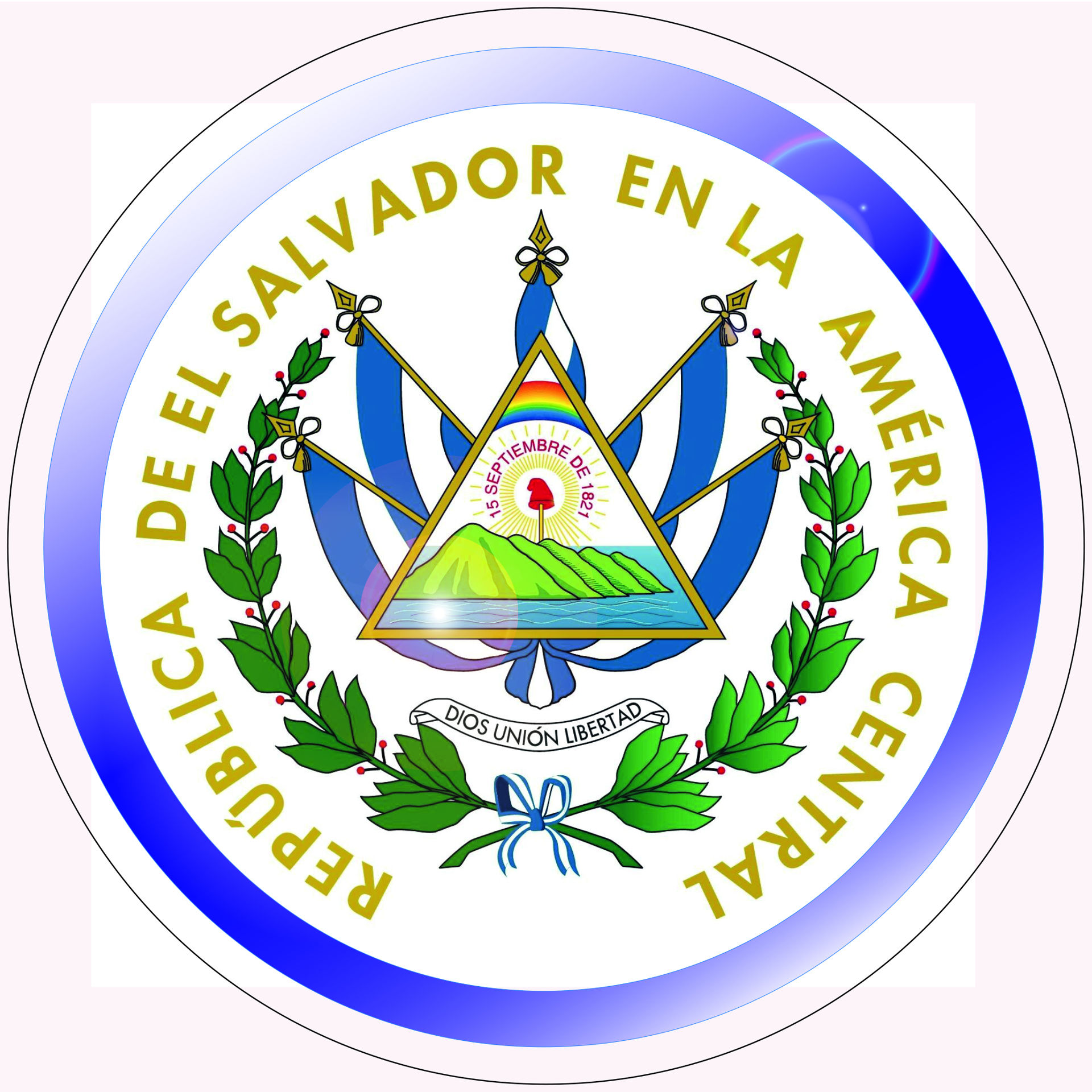Magneto circular Escudo de El Salvador