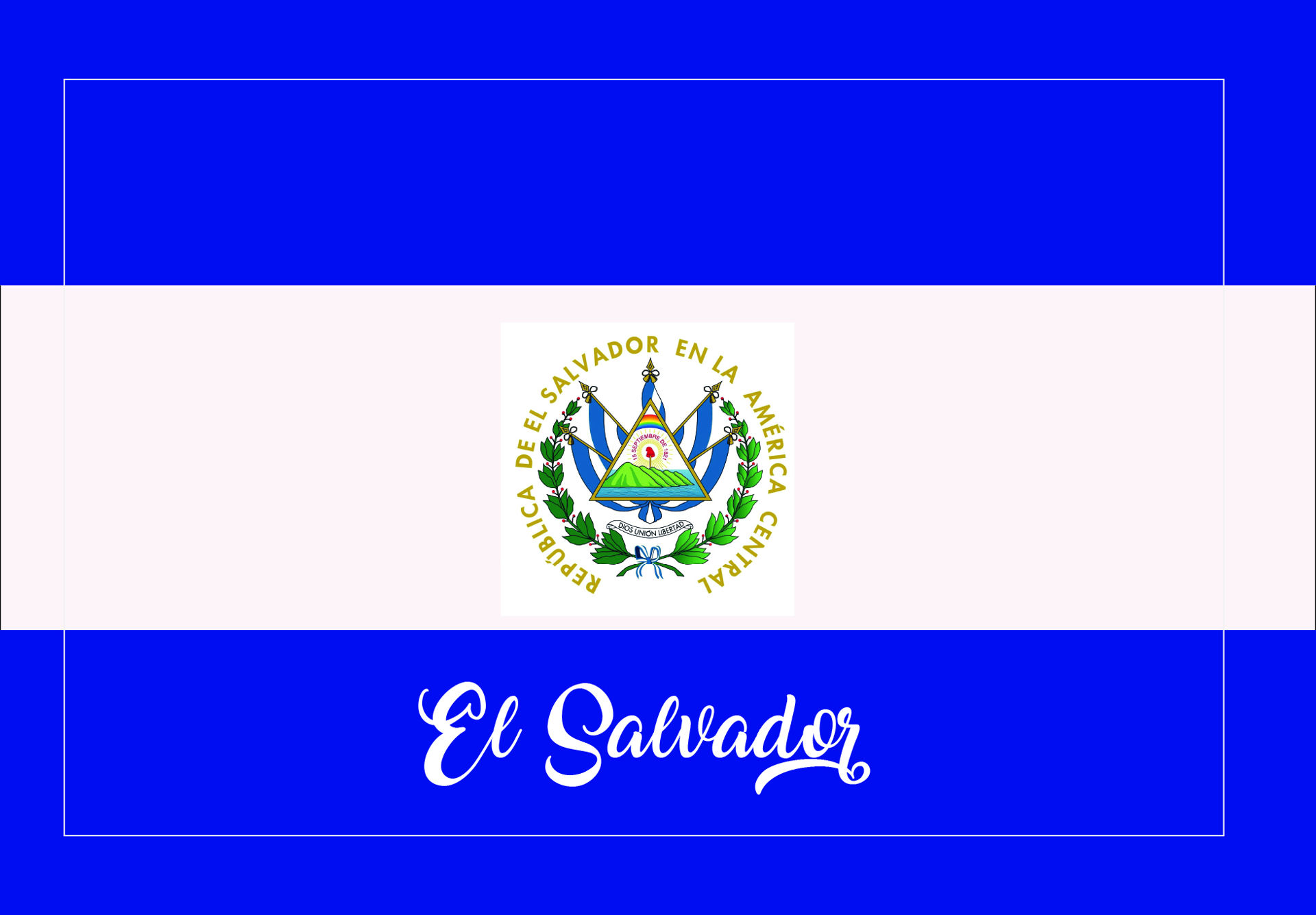 Magneto rectangular Bandera de El Salvador