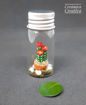 Imagen de Botellita con mini cactus de 3 florcitas