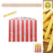 Imagen de Bolsa antigrasa para papas fritas rayas rojas (Paquete de 100 unidades)