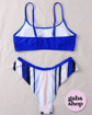 Imagen de Bikini azul y rayas